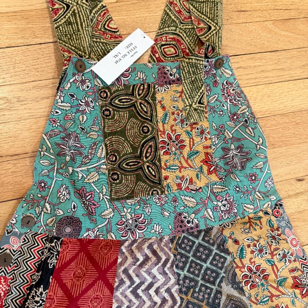Patchwork Jumpsuit One of a Kind NWT Size L/XL - Picture 6 of 7